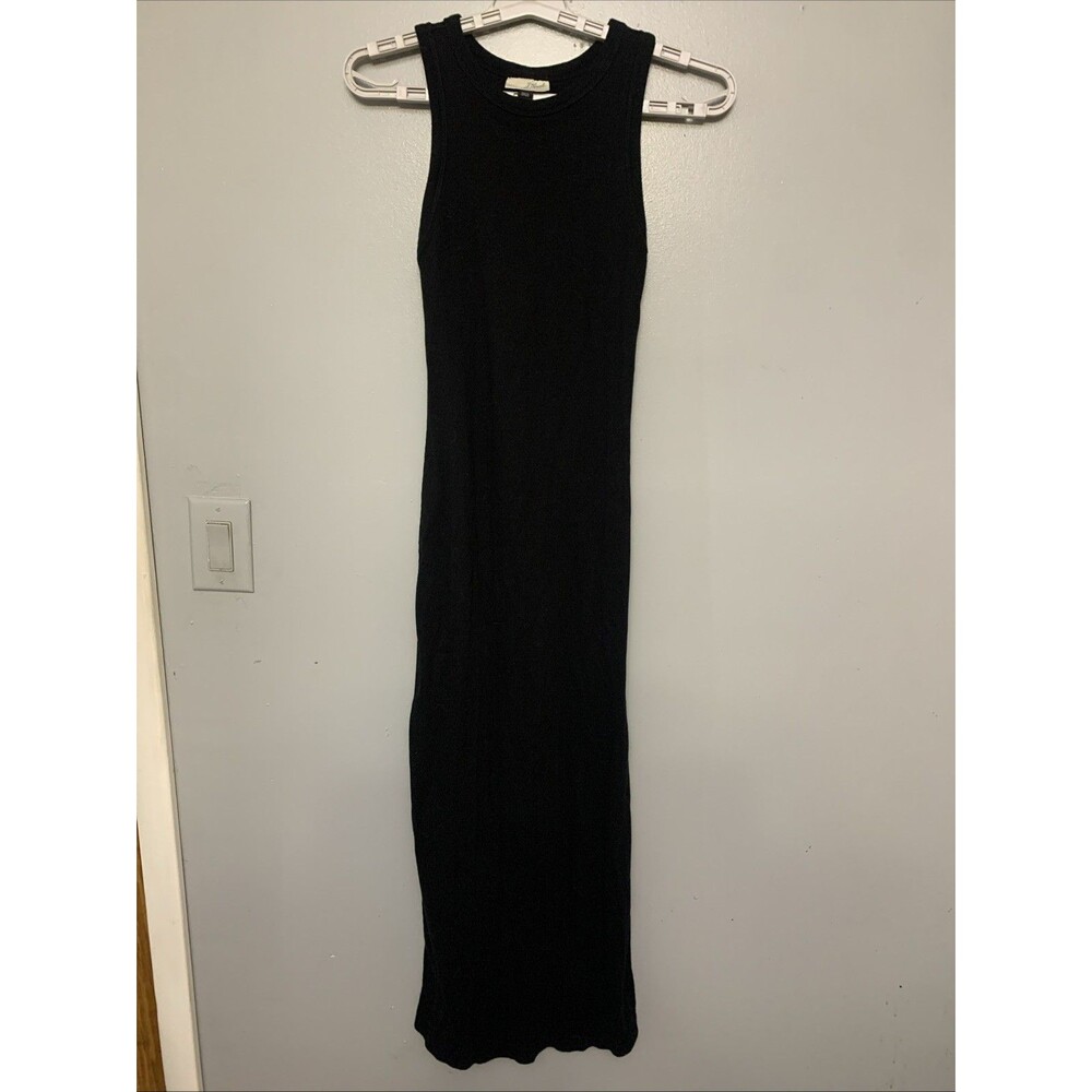 Women's Rib Knit Midi Dress - Universal Thread Black - Size Med